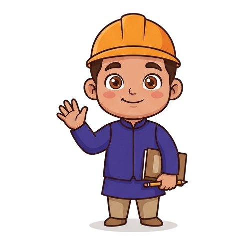 Munshi mascot waving